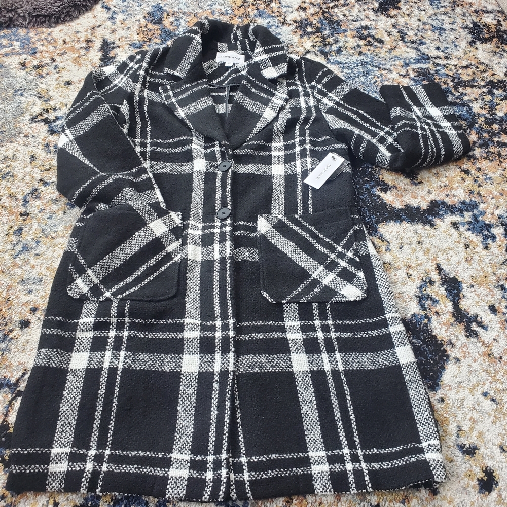 Tribal Jeans Plaid Duster Coat‎ - Picture 3 of 7